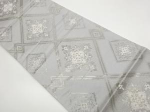 プラチナ箔立枠鏡裏華文袋帯